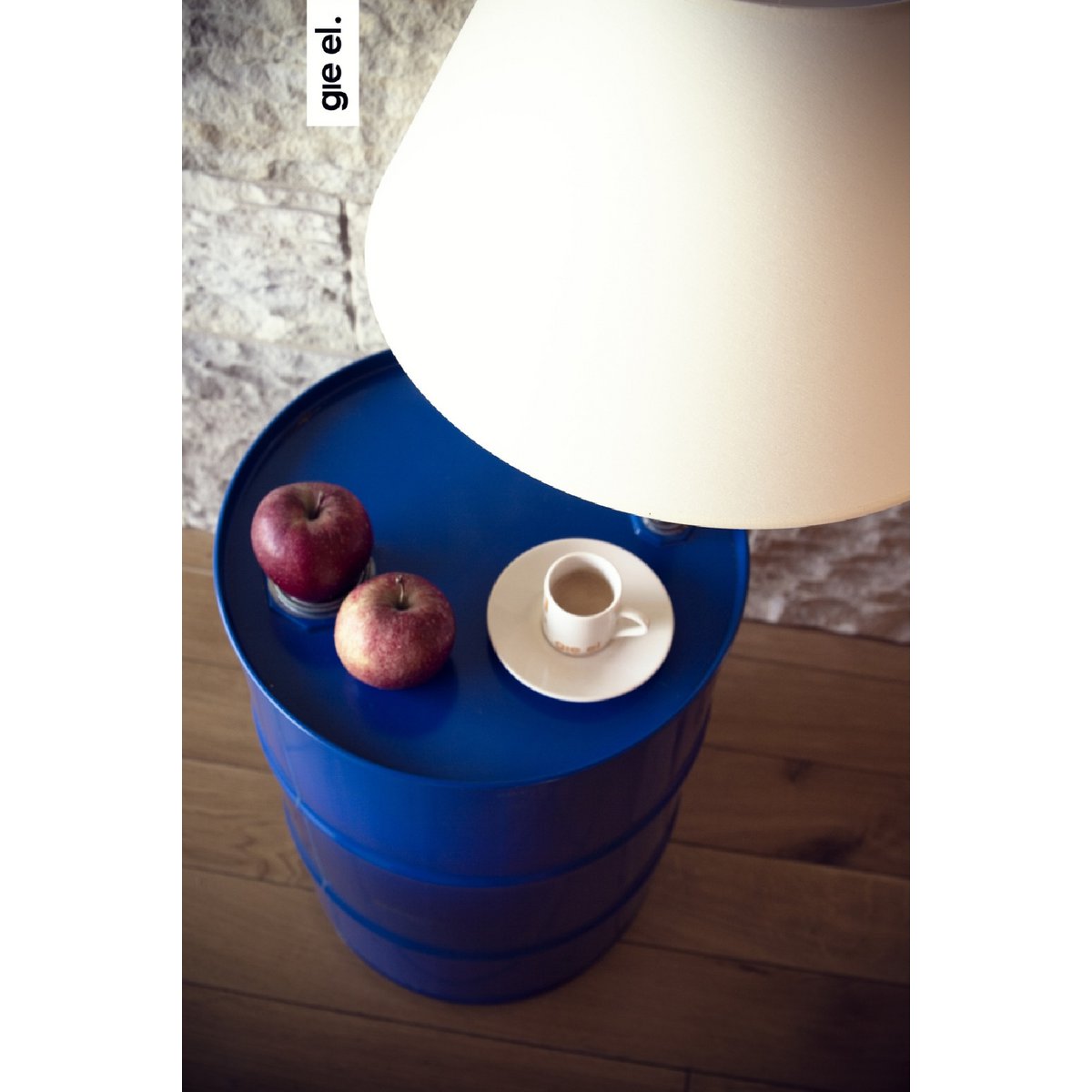 Gie El - Barrel Vloerlamp In Blauw - vloerlamp - detail