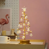 Crystal Table Lamp in the Shape of a Charming Christmas Tree