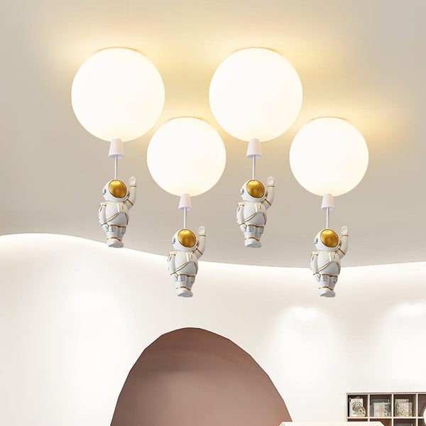 Modern Moon/Astronaut LED Ceiling Lamp