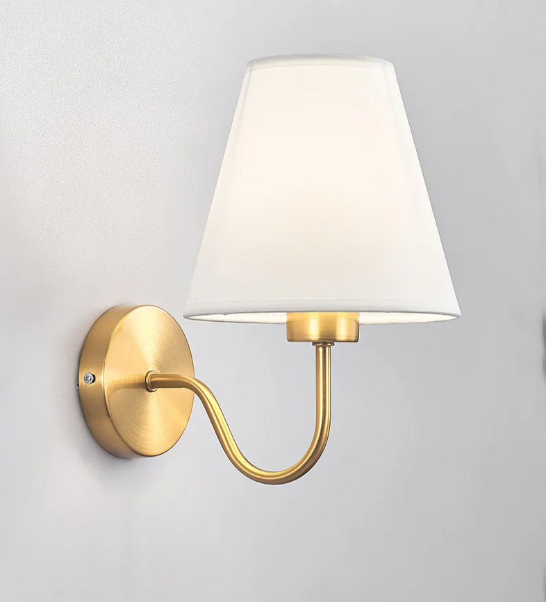 LumaFabrica – Nordic Wandlamp met Stoffen Lampenkap - wandlamp