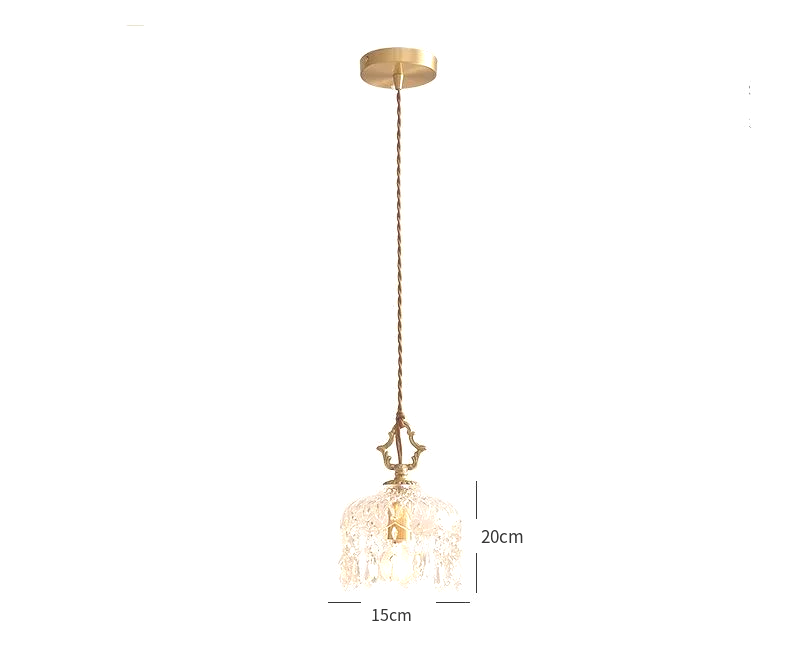 Franse Retro Glazen Hanglamp - hanglampen - in de kamer