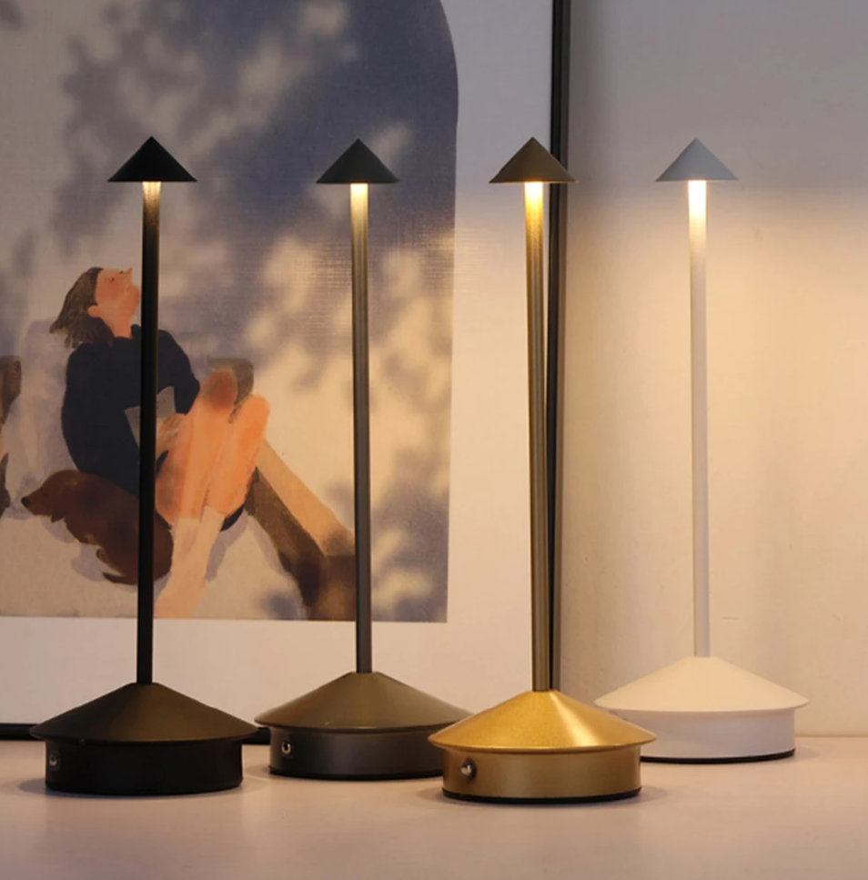LumaTouch – Oplaadbare LED Tafellamp met Traploze Dimming - tafellampen - zijaanzicht