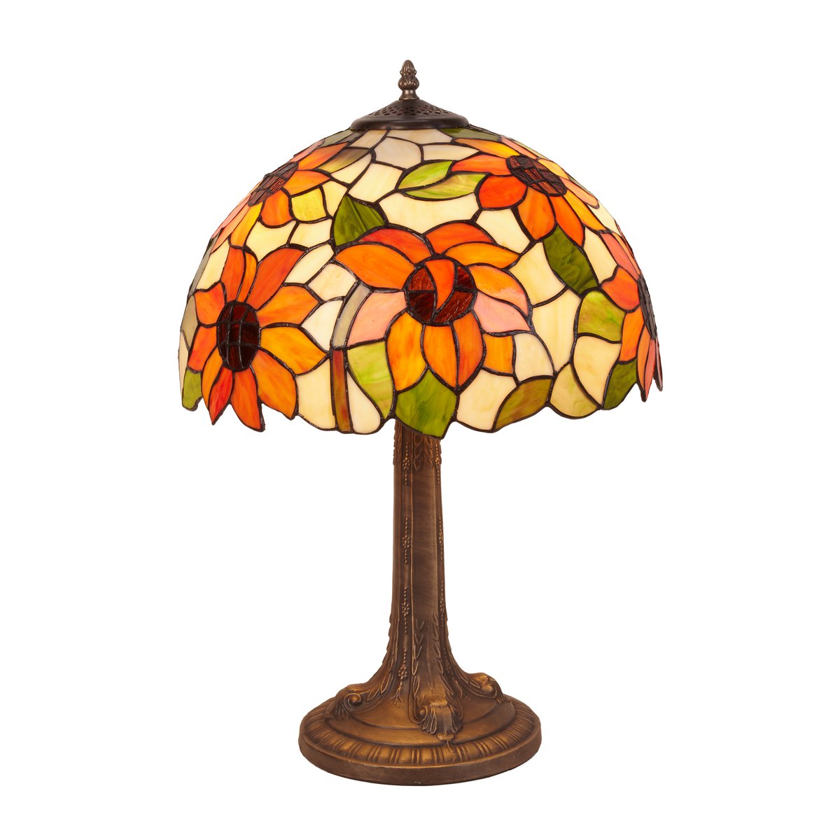 Alexandra Lighting - Foma Tafelonderstel Met Tiffany Scherm Diameter 40Cm Diamond Serie - tafellampen