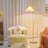 Modern LED fabric floor lamp