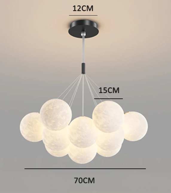 DreamGlow KidsChandelier – Moderne 3D-Print Kinderkamer Hanglamp - hanglampen - zijaanzicht