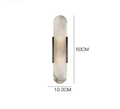 Luxe Marmeren Wandlamp – Modern Design met Stijlvolle Verlichting - wandlamp - gemonteerd