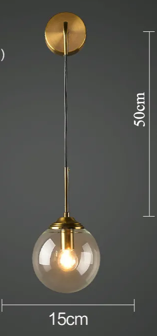 LumoNord Glass Globe LED Wall Lamp