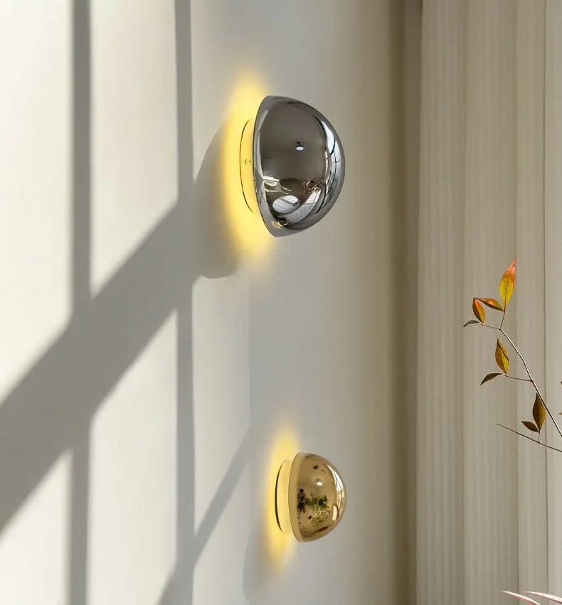 ChromeMush Bauhaus Designer Wandlamp - wandlamp - zijaanzicht