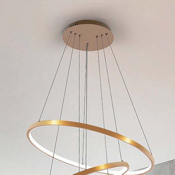 Moderne Plafondlamp Met 3 Ringen - hanglampen - close-up