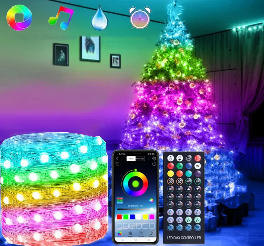 LUMISHOW RGB Smart LED Kerstslinger – 10M/20M - buitenverlichting