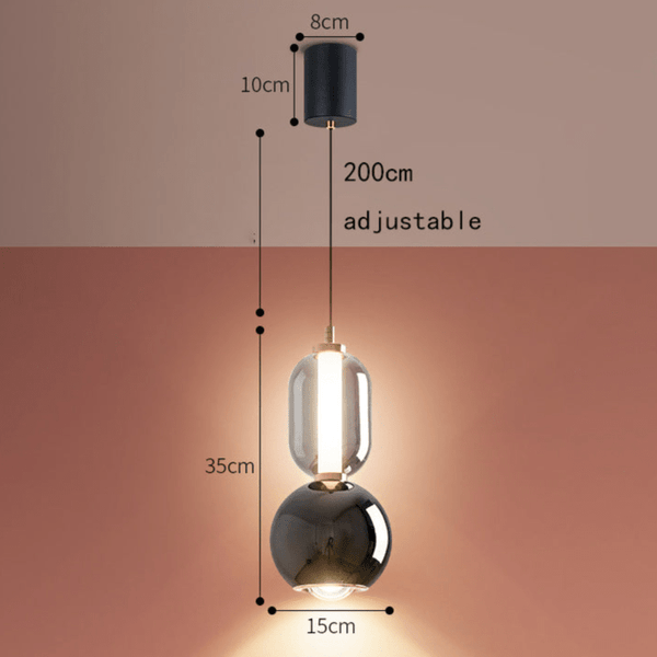Nordic Creative Hanglamp Van Ijzerglas - hanglampen - detail