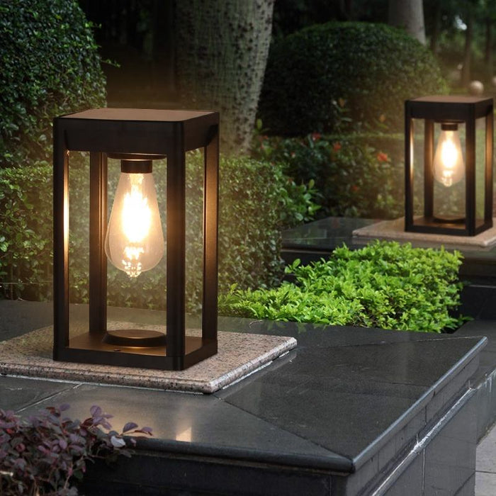 Pilaar Zonne- Energie Lamp - buitenverlichting - sfeerbeeld