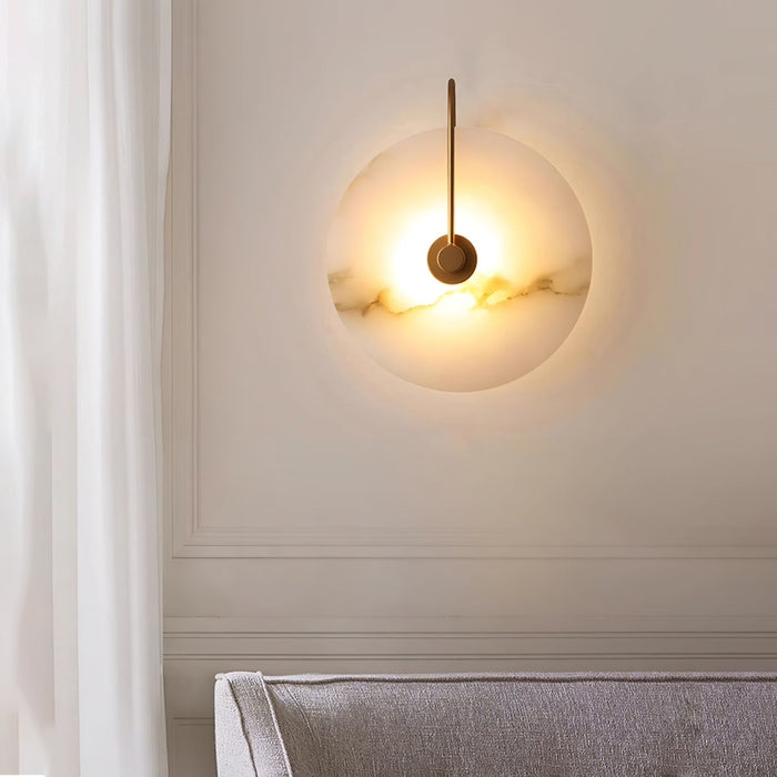 Rustgevende Alabaster LED Wandlamp - wandlampen - materiaaldetail