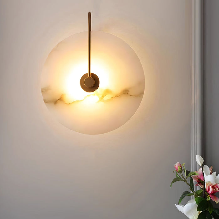 Rustgevende Alabaster LED Wandlamp - wandlampen - gemonteerd