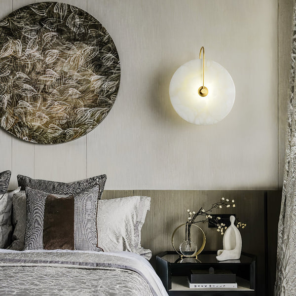 Albaster Steen Led Wandlamp - wandlampen - in de kamer