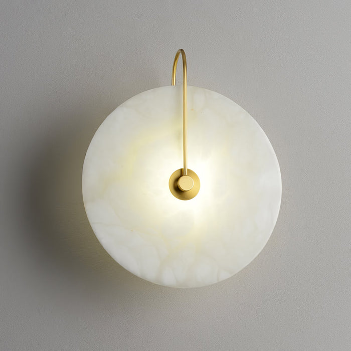 Rustgevende Alabaster LED Wandlamp - wandlampen - in de kamer