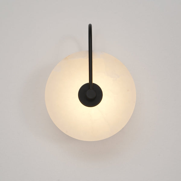 Albaster Steen Led Wandlamp - wandlampen - zijaanzicht