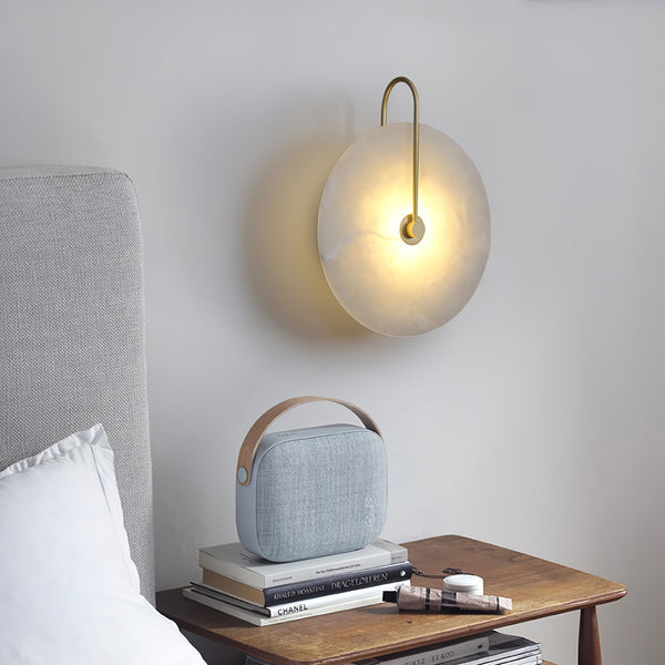 Albaster Steen Led Wandlamp - wandlampen - gemonteerd