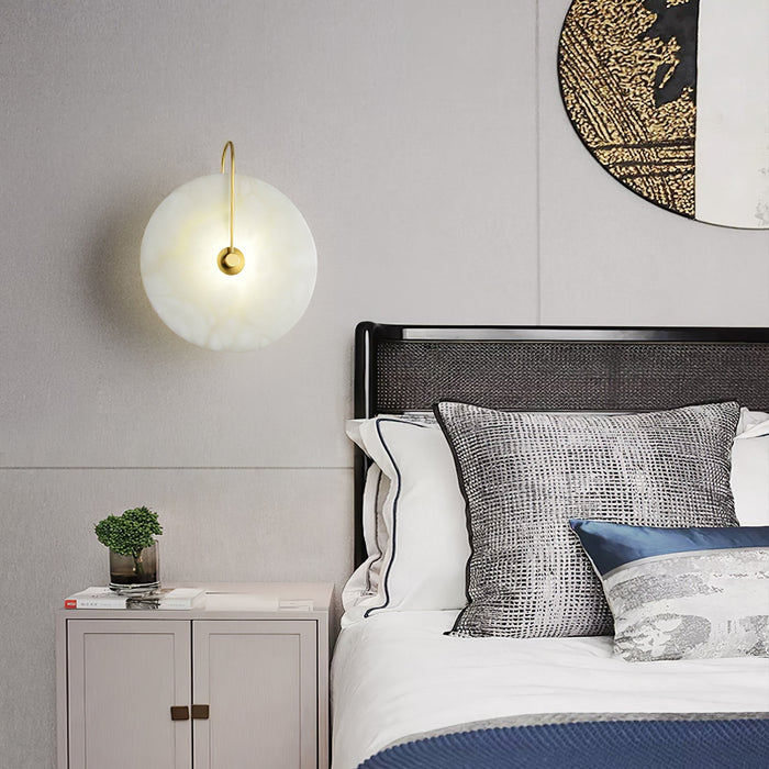 Rustgevende Alabaster LED Wandlamp - wandlampen