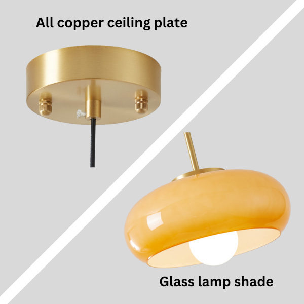 Moderne Kroonluchter Van Koper En Glas - hanglampen - in de kamer