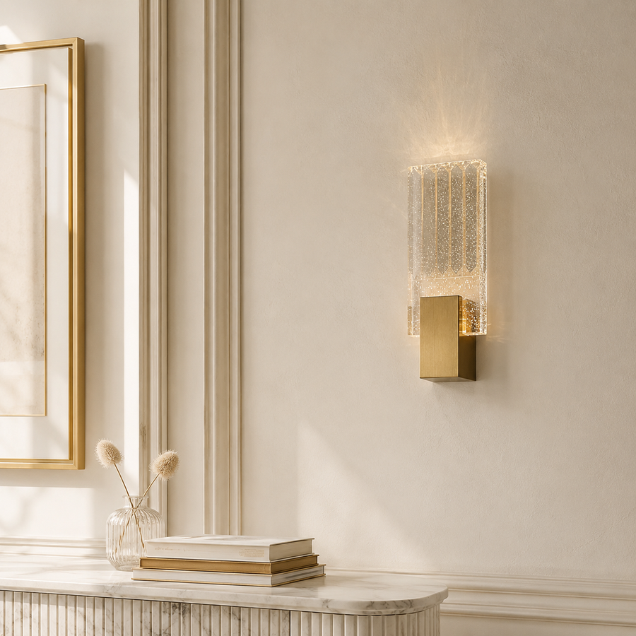 AuroraLux Bubble Wall Lamp – Luxurious Gold LED