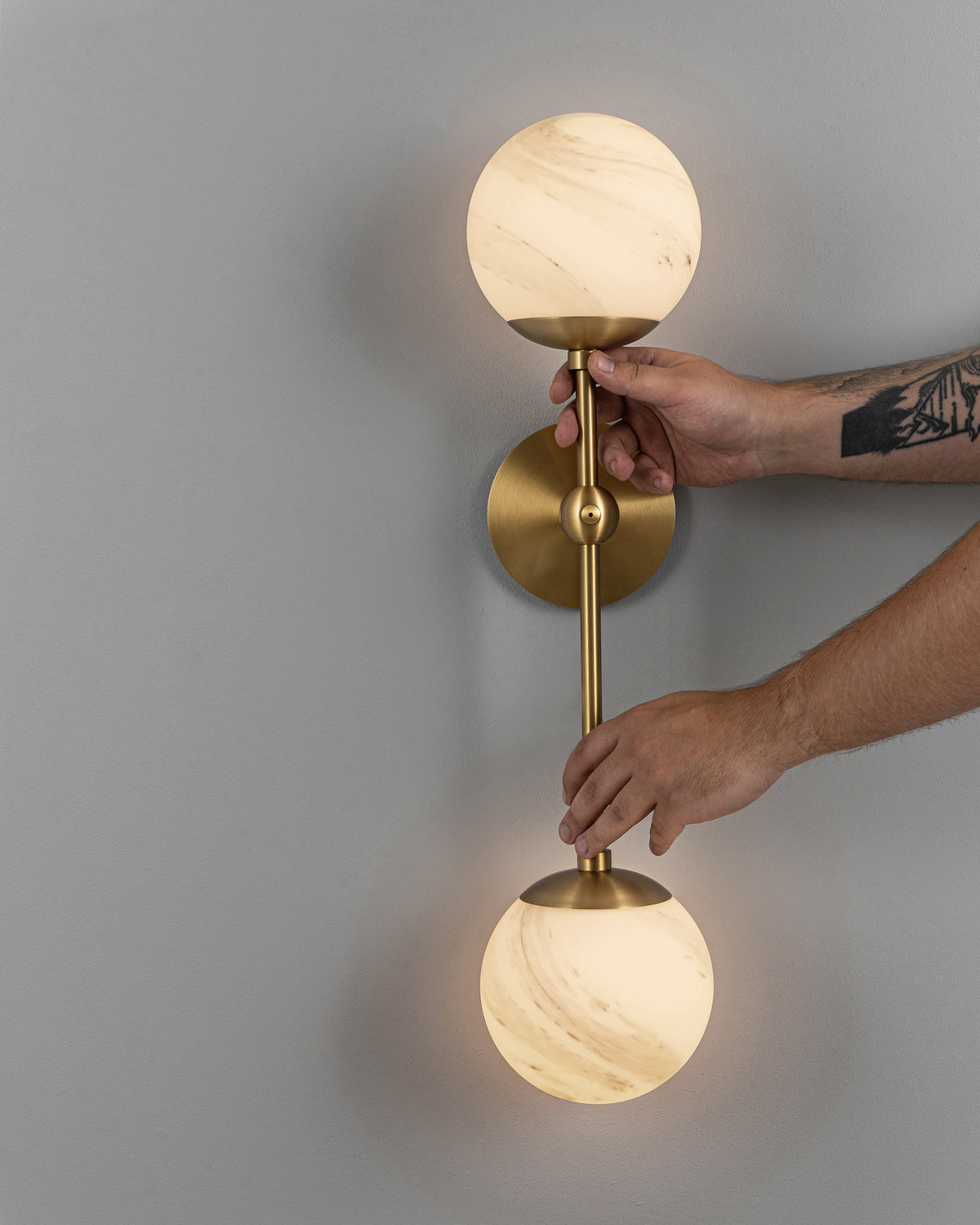 Schwung Lighting - Armstrong Dual - wandlampen - afmetingen