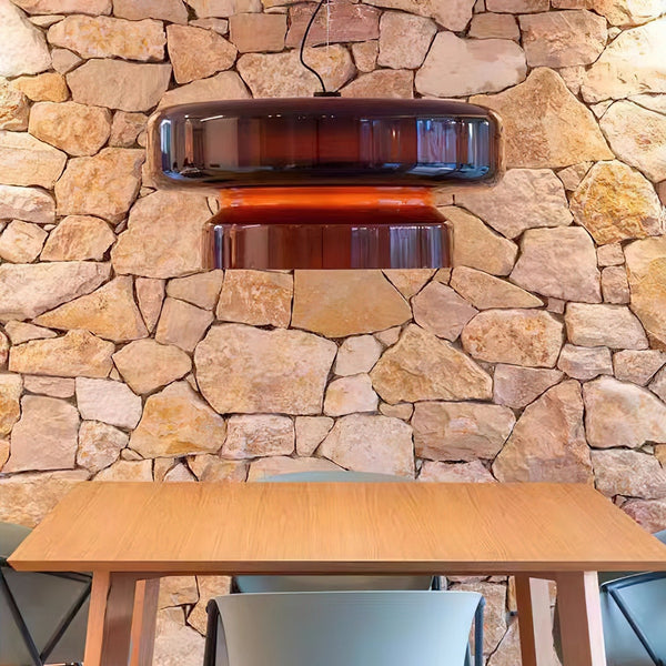 Luxe Bohemia Hanglamp Van Geblazen Glas - hanglampen - zijaanzicht
