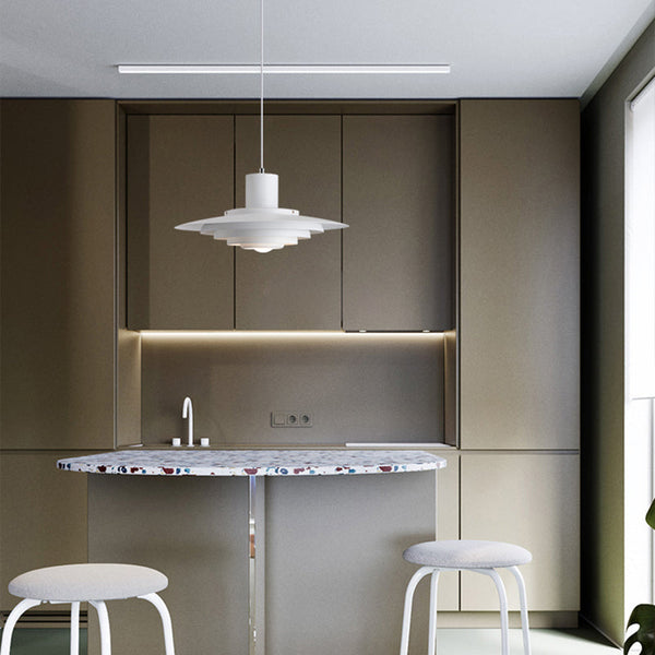 Scandinavische Moderne Hanglamp Van Aluminium - hanglampen - in de kamer