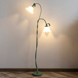 Elegant Calla Flowers White Floor Lamp