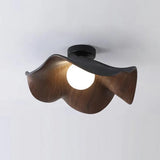 Scandinavian Wooden Lotus Ceiling Lamp
