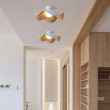 Scandinavian Wooden Lotus Ceiling Lamp