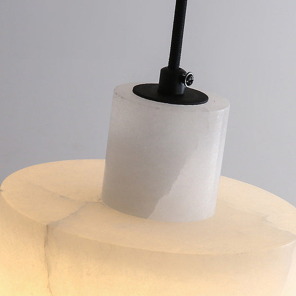 Scandinavische Eenvoudige Hanglamp In Wit Marmer - hanglampen - verlicht
