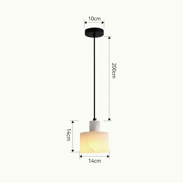 Scandinavische Eenvoudige Hanglamp In Wit Marmer - hanglampen - afmetingen