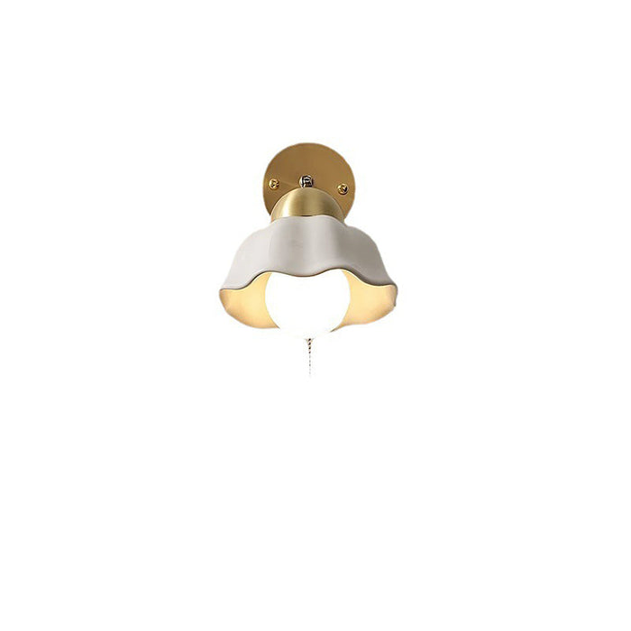 Retro Witte Bloem Wandlamp - wandlampen - in de kamer