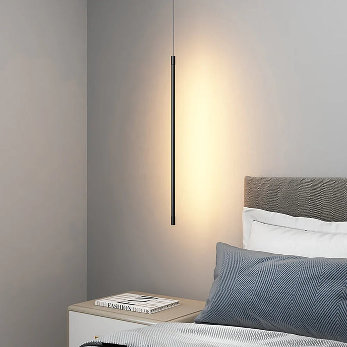 Minimalistische Lange LED Hanglamp Van Aluminium - hanglampen - sfeerbeeld