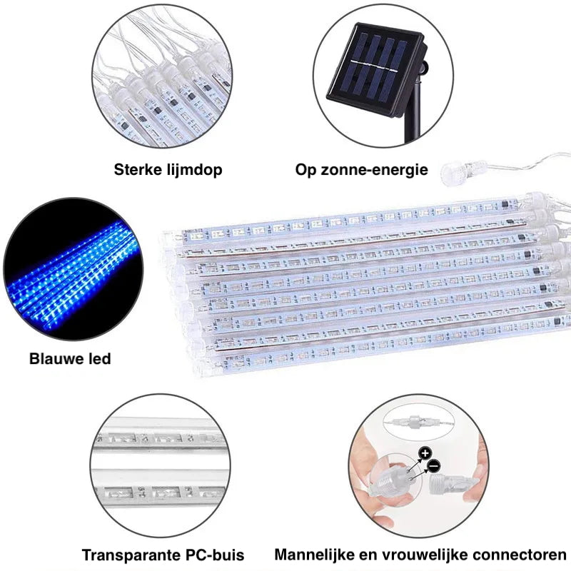 LUMIMETEOR Solar LED Meteorenregen Lampjes - buitenverlichting - close-up