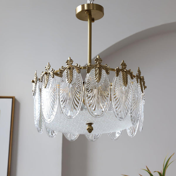 Decorative Glass Round Chandelier for the Living Room or Dining Room