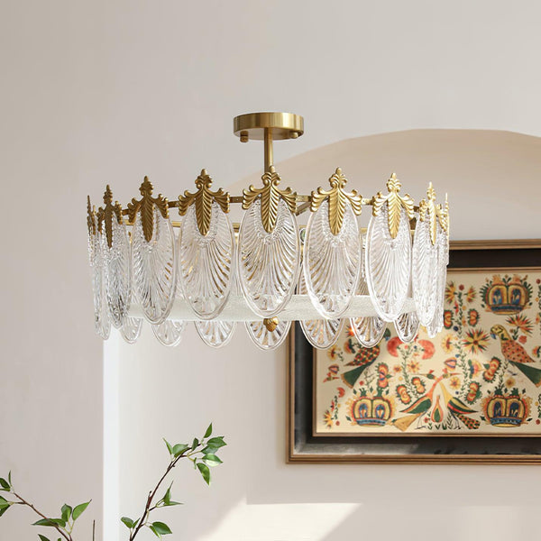 Decoratieve Glazen Ronde Kroonluchter Voor In De Woonkamer of Eetkamer - hanglampen - materiaaldetail