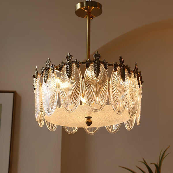 Decoratieve Glazen Ronde Kroonluchter Voor In De Woonkamer of Eetkamer - hanglampen