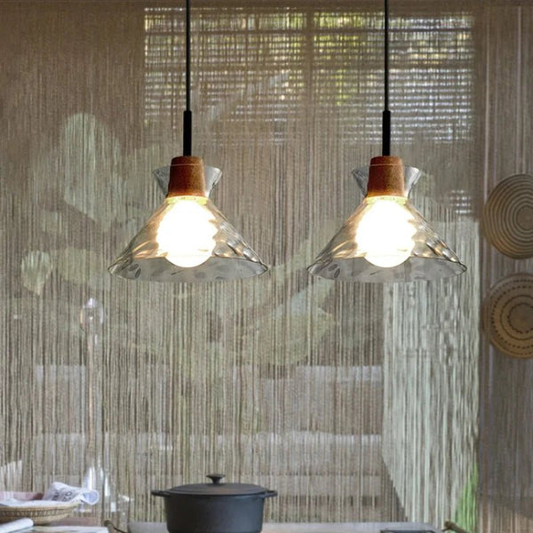 Minimalistische Art Ripple Glazen Hanglamp - hanglampen - detail