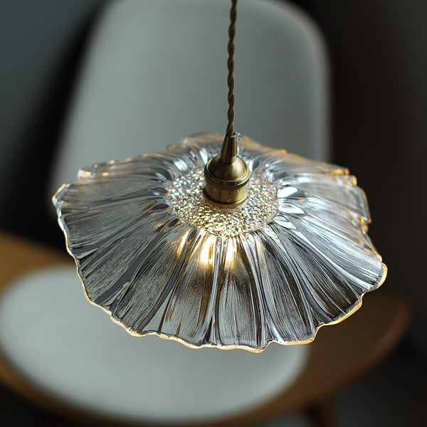 Bloem Glazen Hanglamp - hanglampen - zijaanzicht