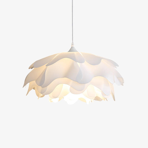Witte Hanglamp In Bloemvorm - hanglampen - sfeerbeeld