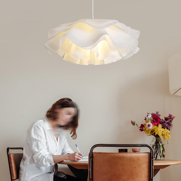 Witte Hanglamp In Bloemvorm - hanglampen - materiaaldetail