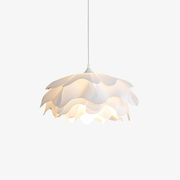 Witte Hanglamp In Bloemvorm - hanglampen - sfeerbeeld
