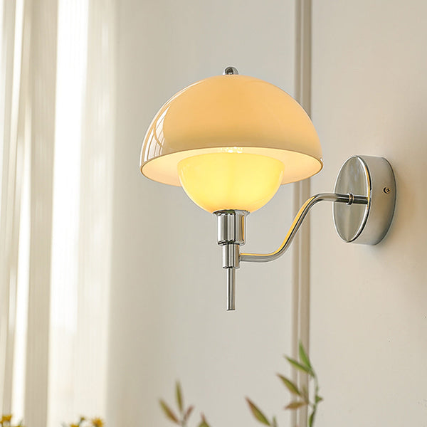 Paddestoel Wandlamp In Crème Kleur - wandlampen - verlicht