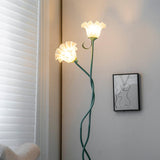 Elegant Calla Flowers White Floor Lamp