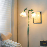 Elegant Calla Flowers White Floor Lamp
