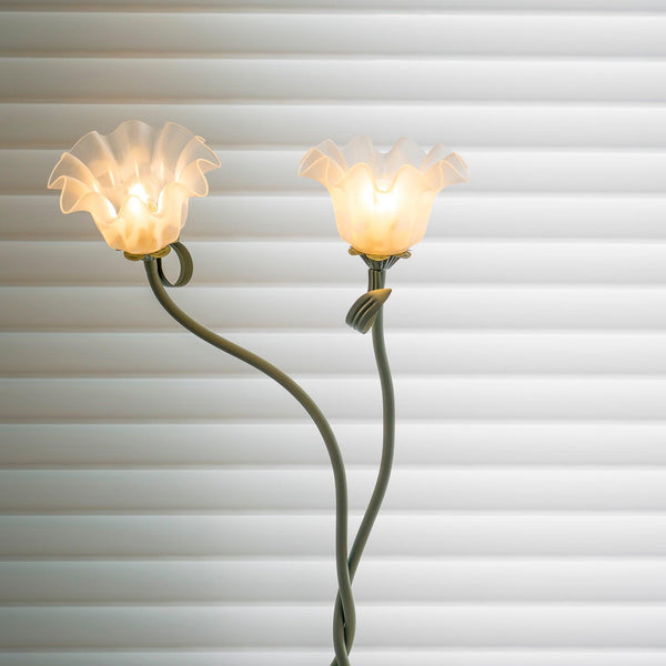 Elegante Calla Flowers Witte Vloerlamp - vloerlamp - materiaaldetail
