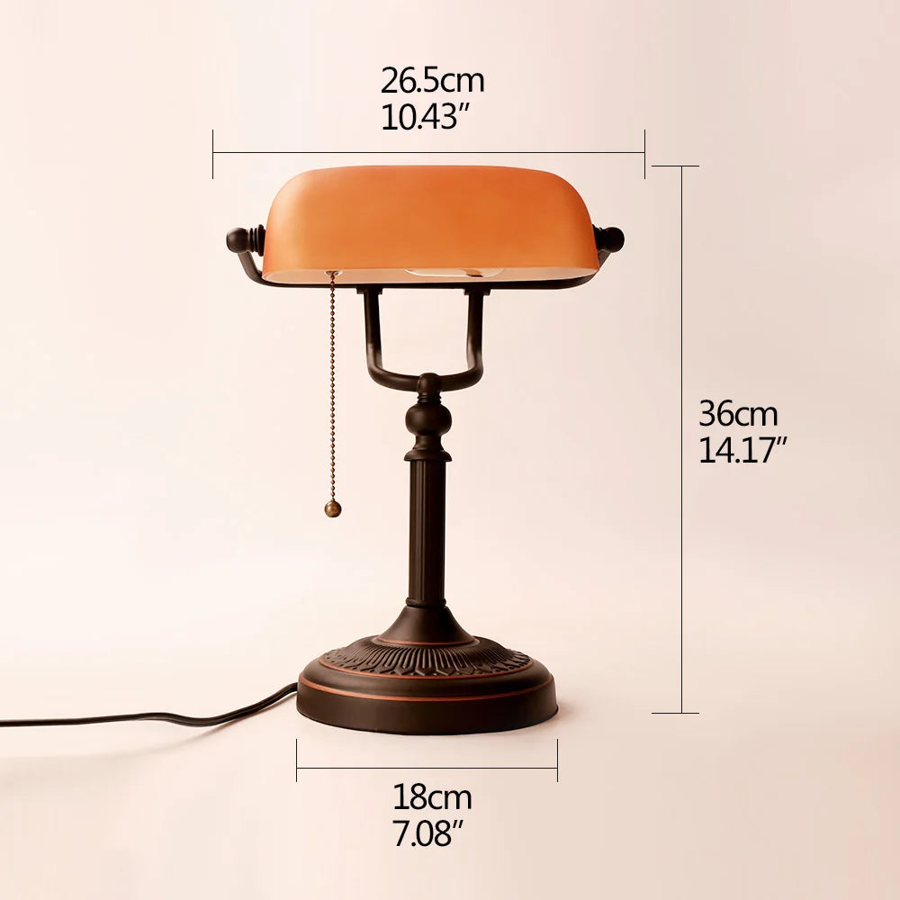 AmberGlow Vintage Mat Oranjeglas Tafellamp - tafellampen - afmetingen