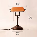 AmberGlow Vintage Matte Orange Glass Table Lamp